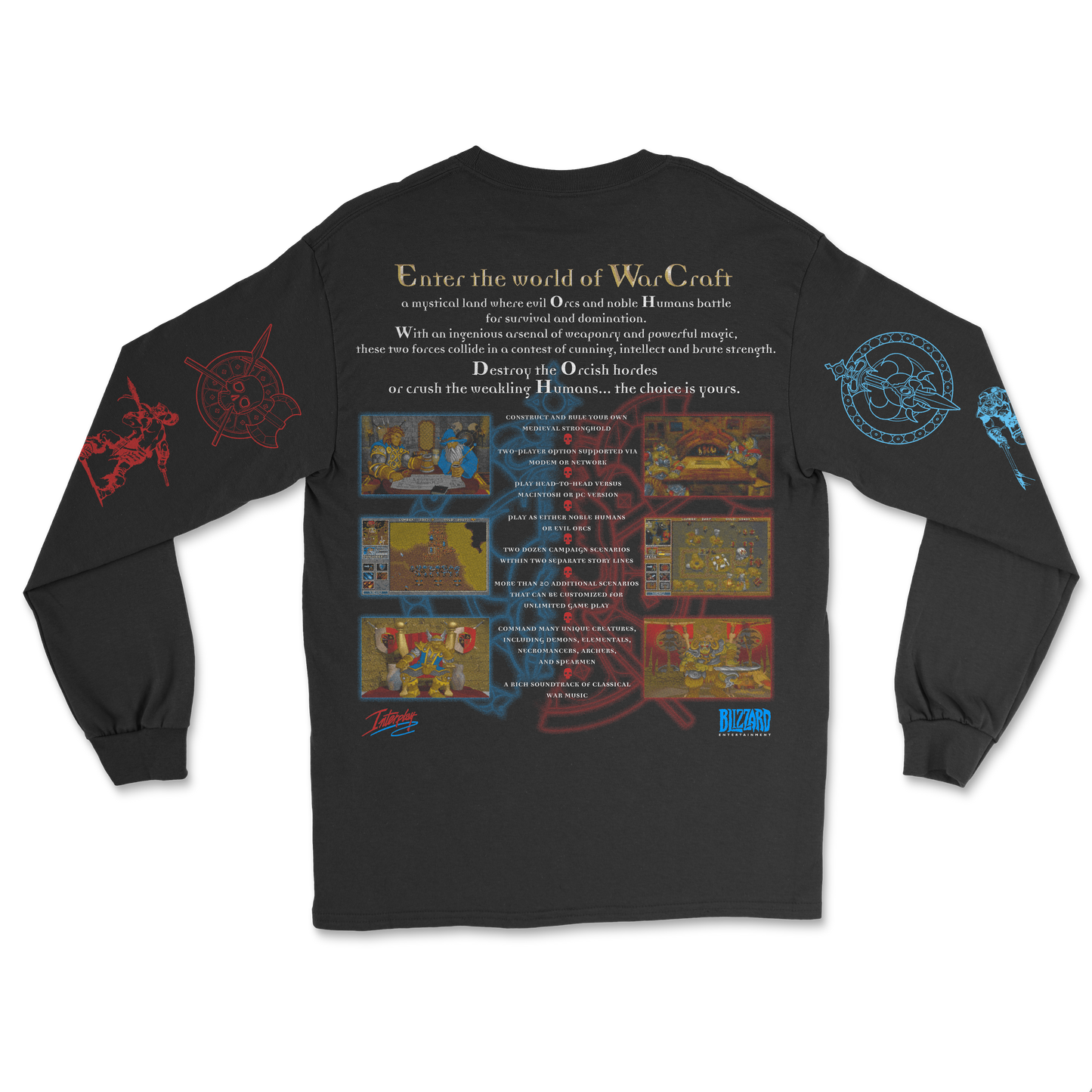 ORCS AND HUMANS LONG SLEEVE SHIRT